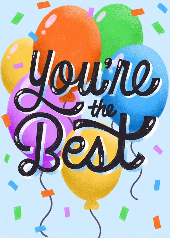 You're the Best Balloons card image