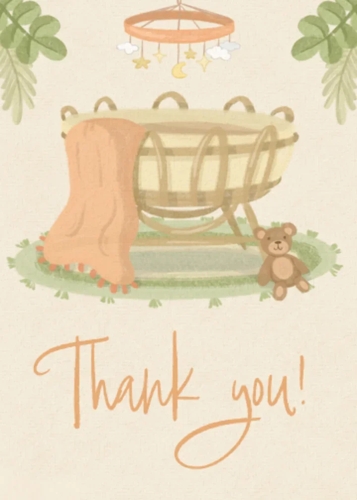 Sage Nursery Thanks card image
