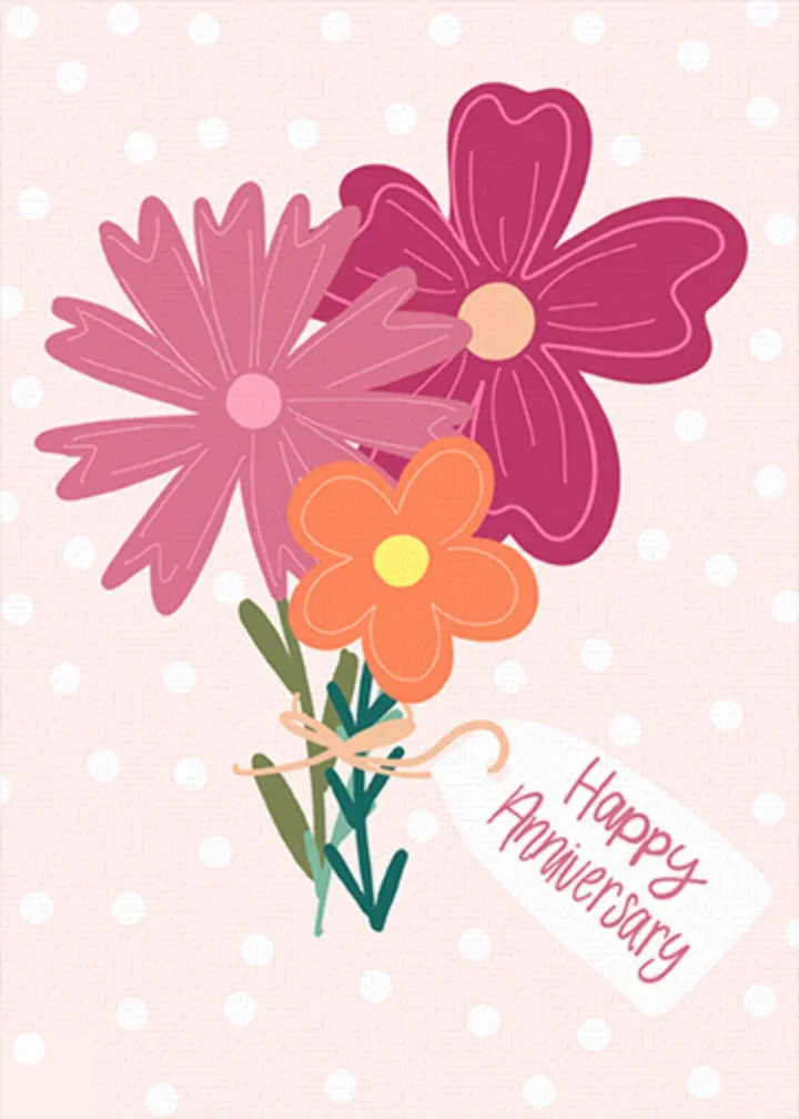 Anniversary Floral Bouquet card image