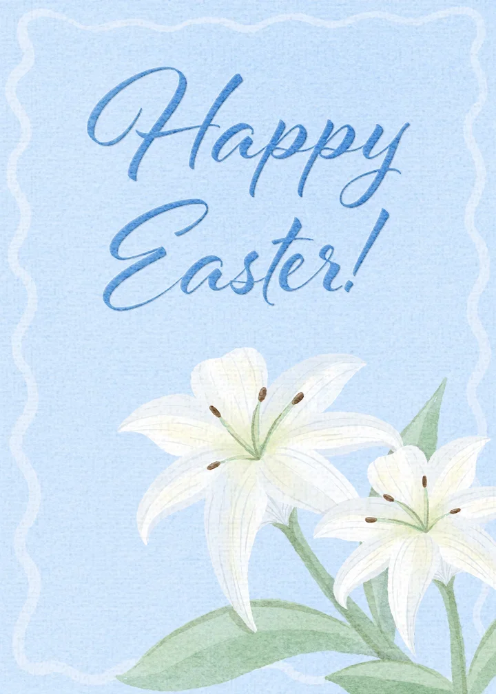 Easter Lillies card image
