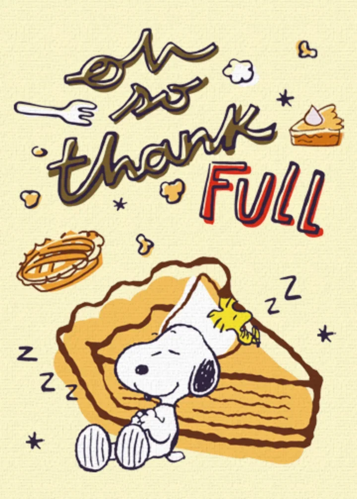 Peanuts | Thanksgiving Pie card image