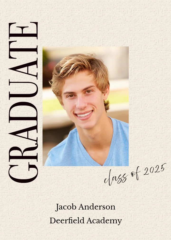 Typographic Graduation card image