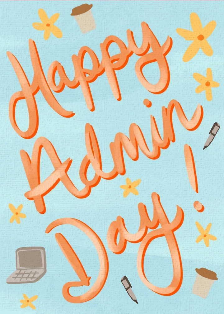 Admin Day Flowers card image