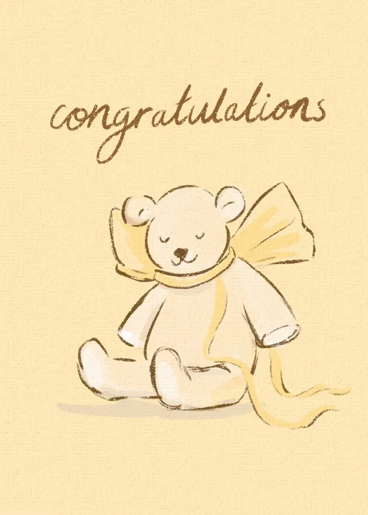 Congratulations Teddy | Yellow card image