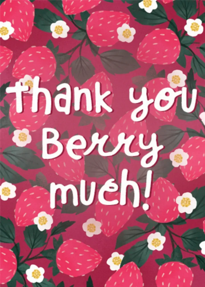 Thank You Berry Much card image