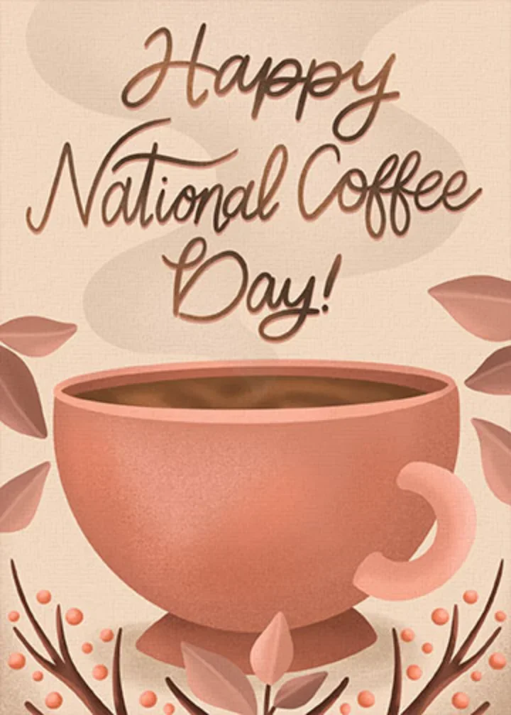 Autumn Coffee Leaves card image