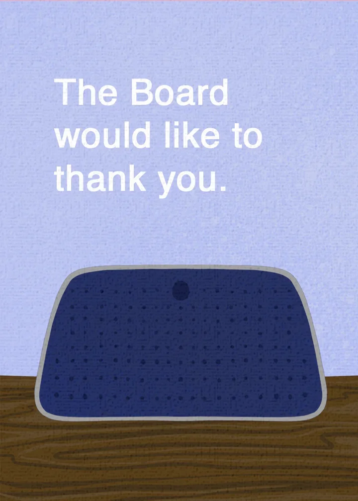 The Board Would Like To Thank You card image