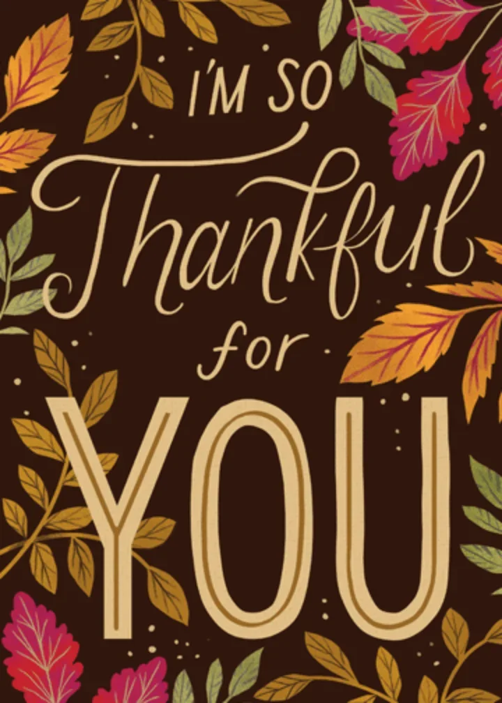 Thankful for You Foliage card image