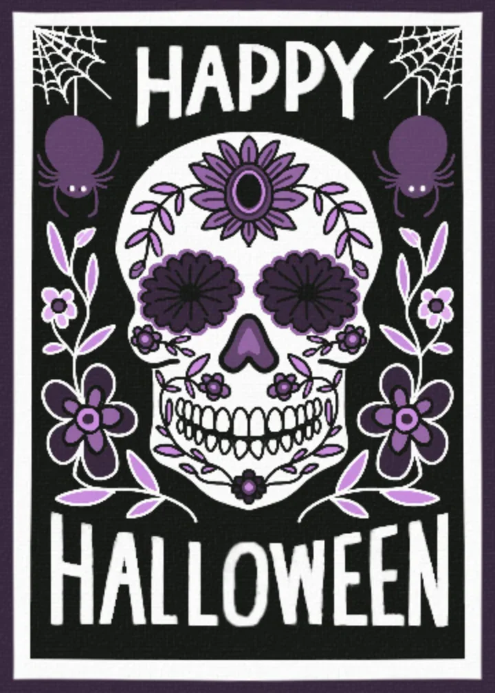 Patterned Skull card image