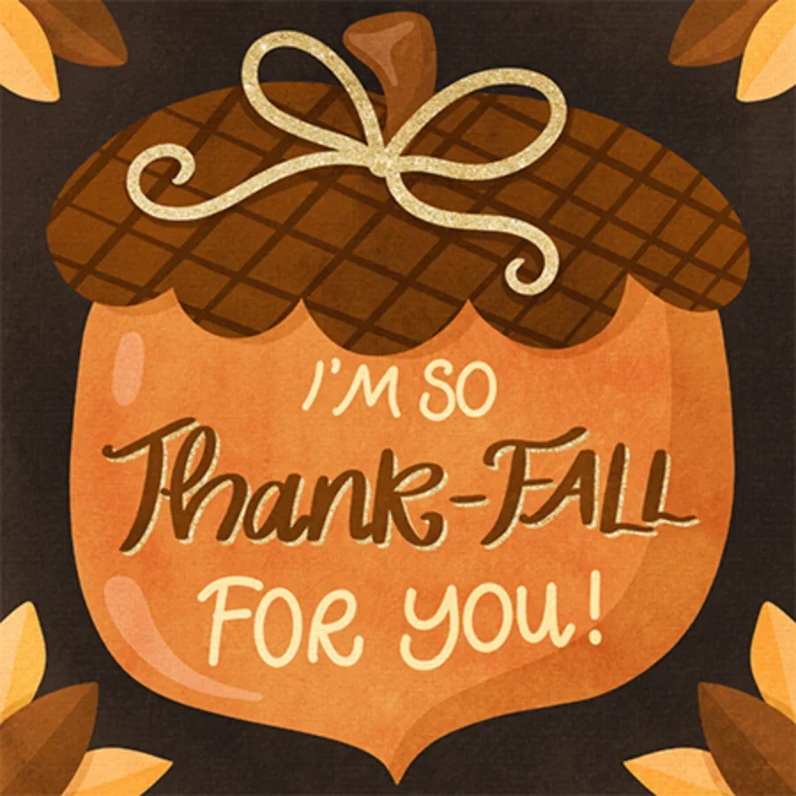 Thankful Acorn card image