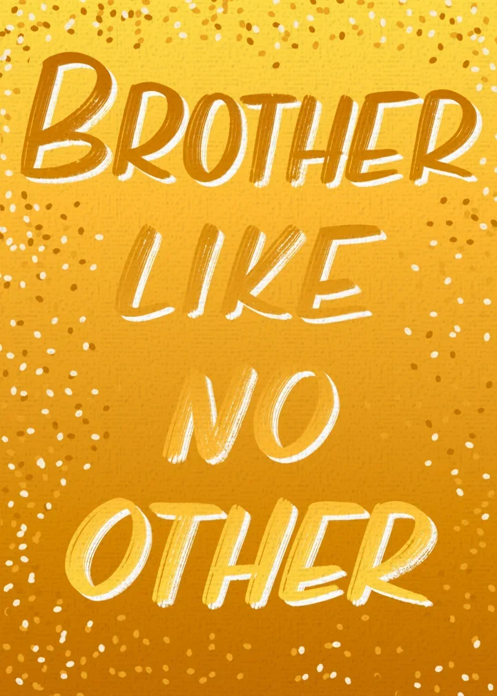 Brother's Day Rhyme Warm card image