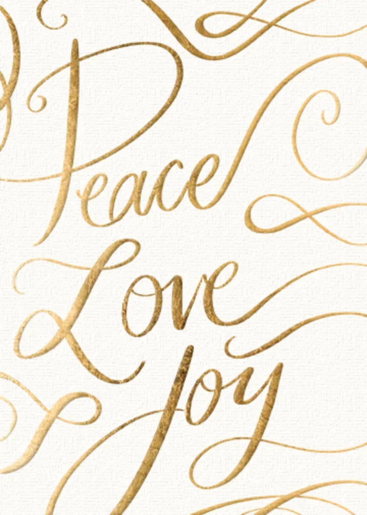 Christmas Golden Script card image