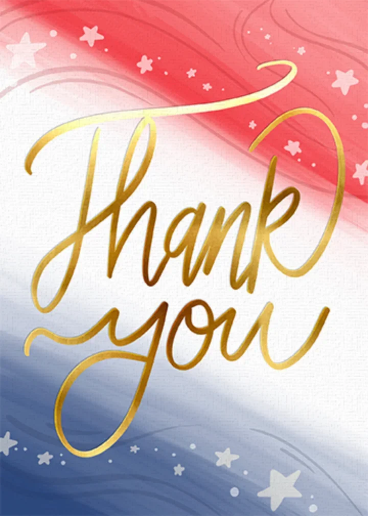 Patriotic Thank You card image