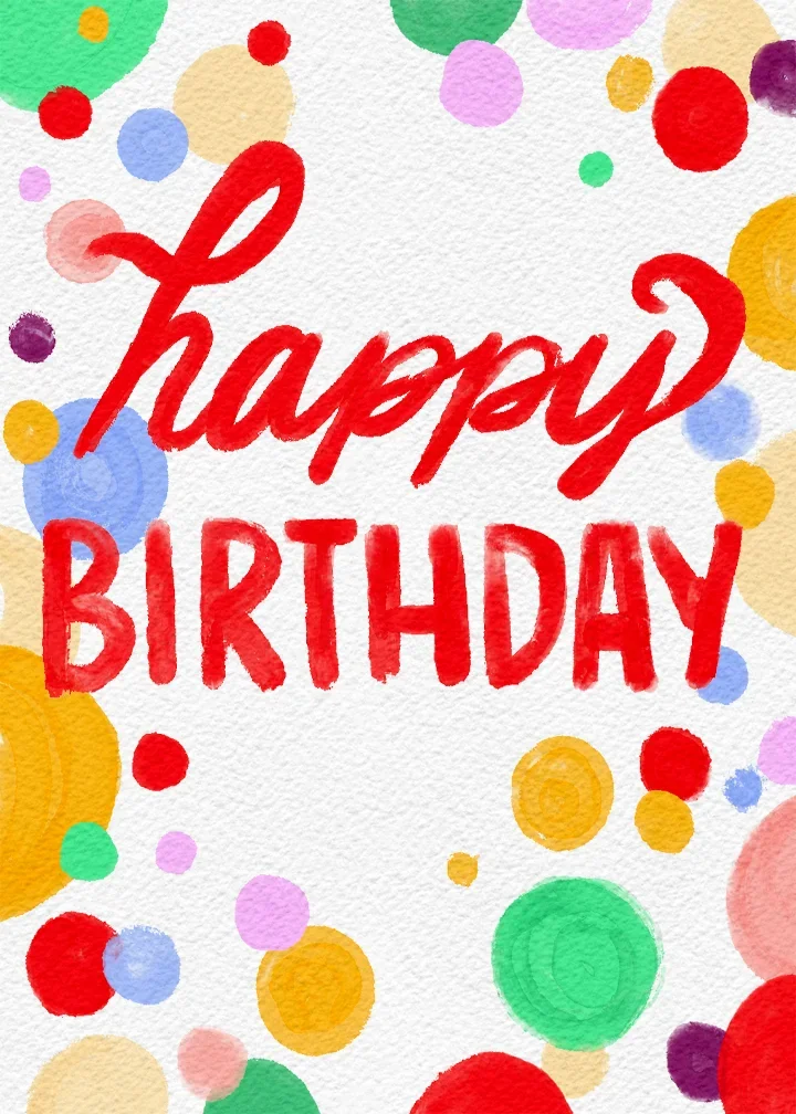 Happy Birthday Polka Dots card image