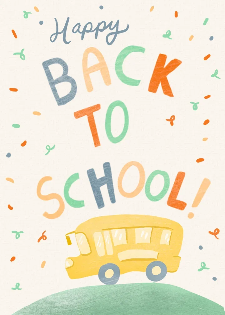 Back to School Bus card image