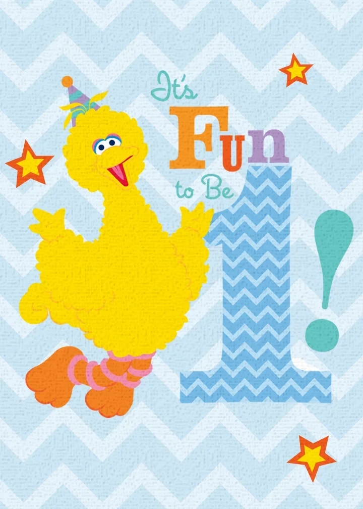 Sesame | First Birthday card image