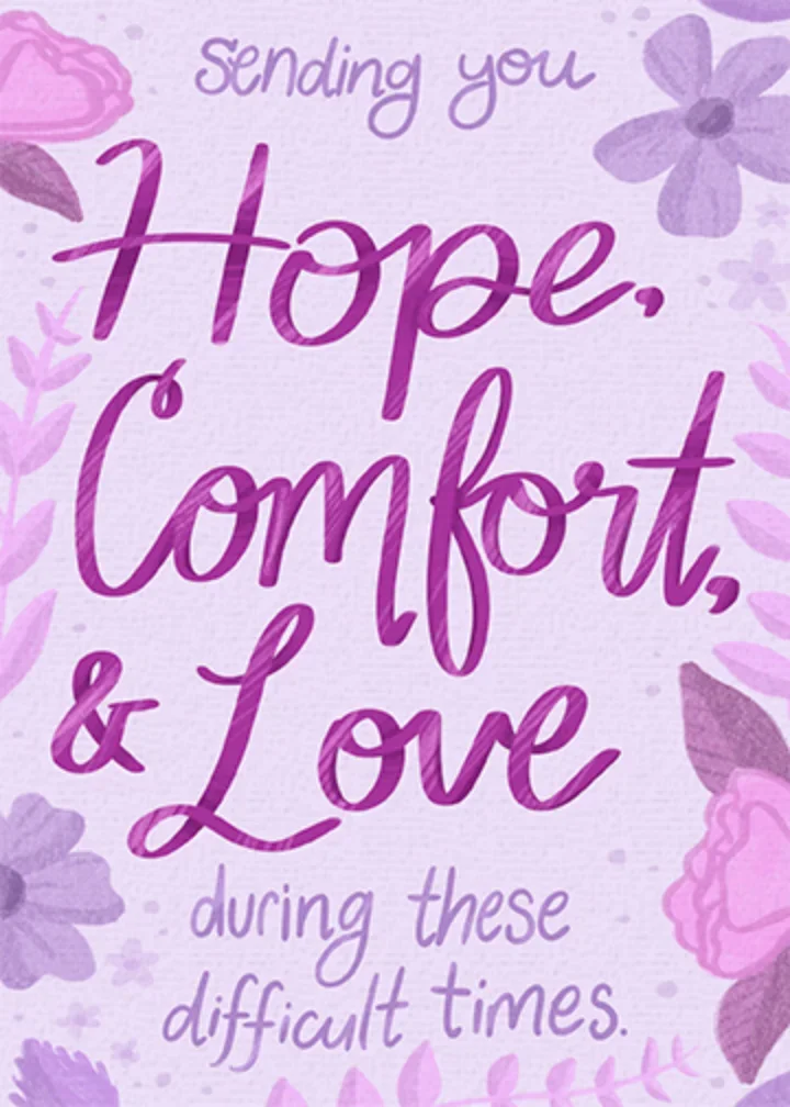 Difficult Times Sympathy card image