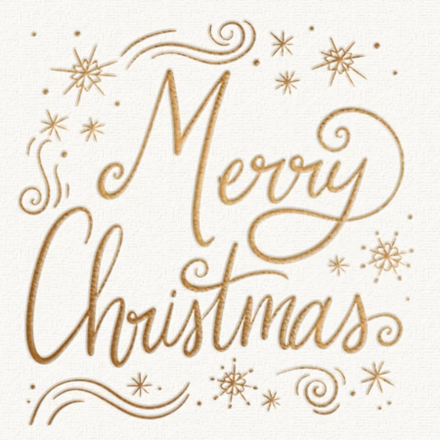 Golden Christmas card image