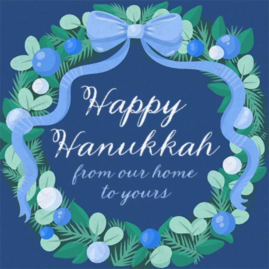 Hanukkah Wreath card image