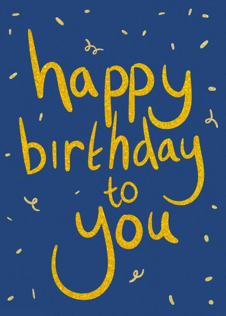 Happy Birthday Gold Foil card image