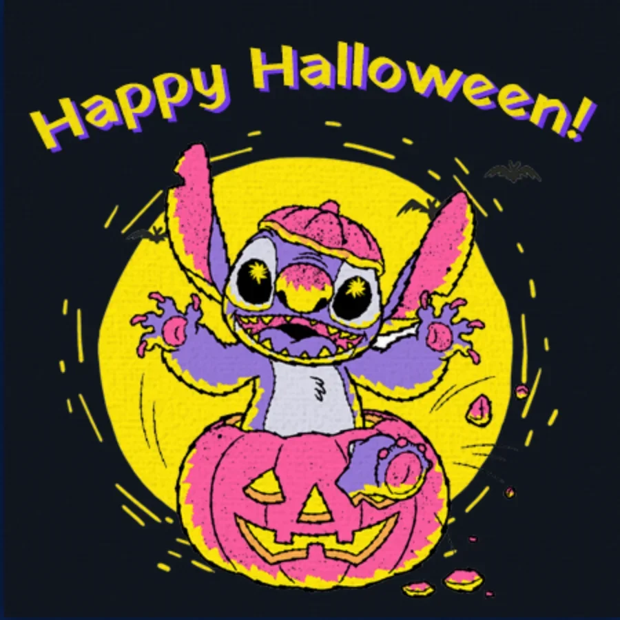 Stitch Happy Halloween card image