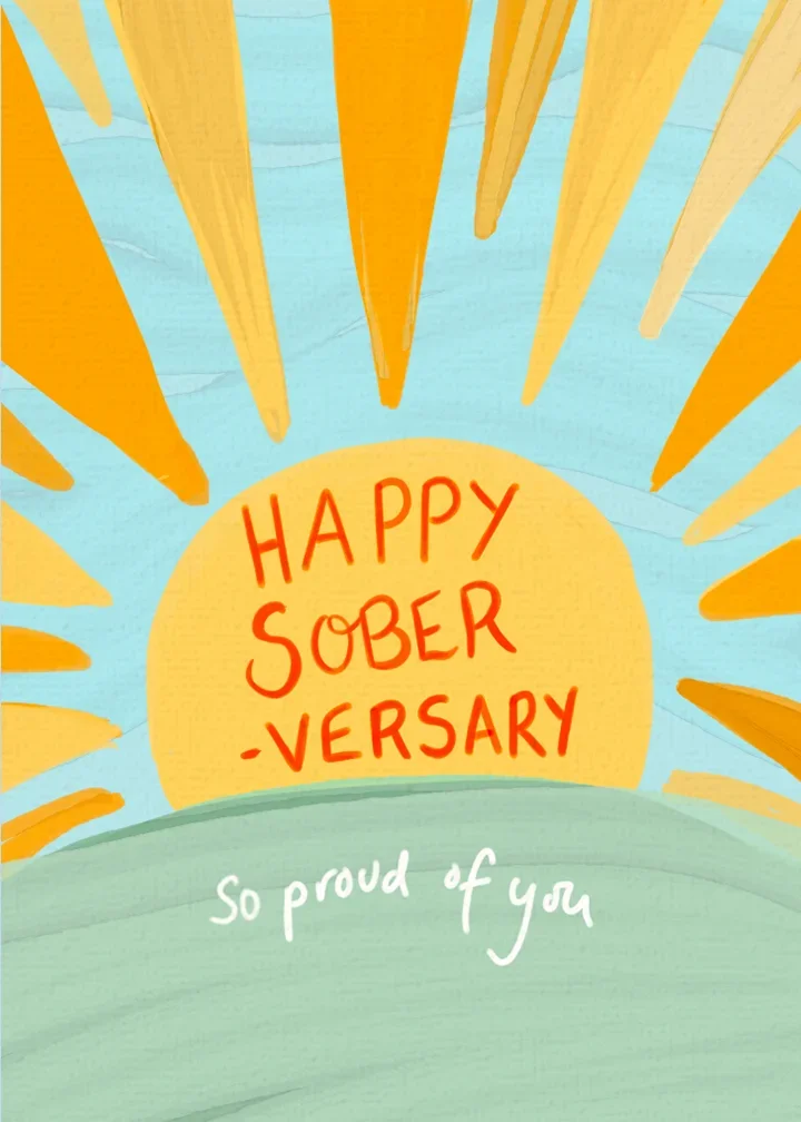 Sobriety Anniversary card image