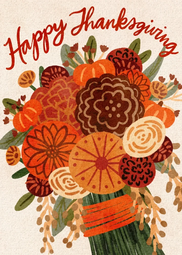 Thanksgiving Bouquet card image