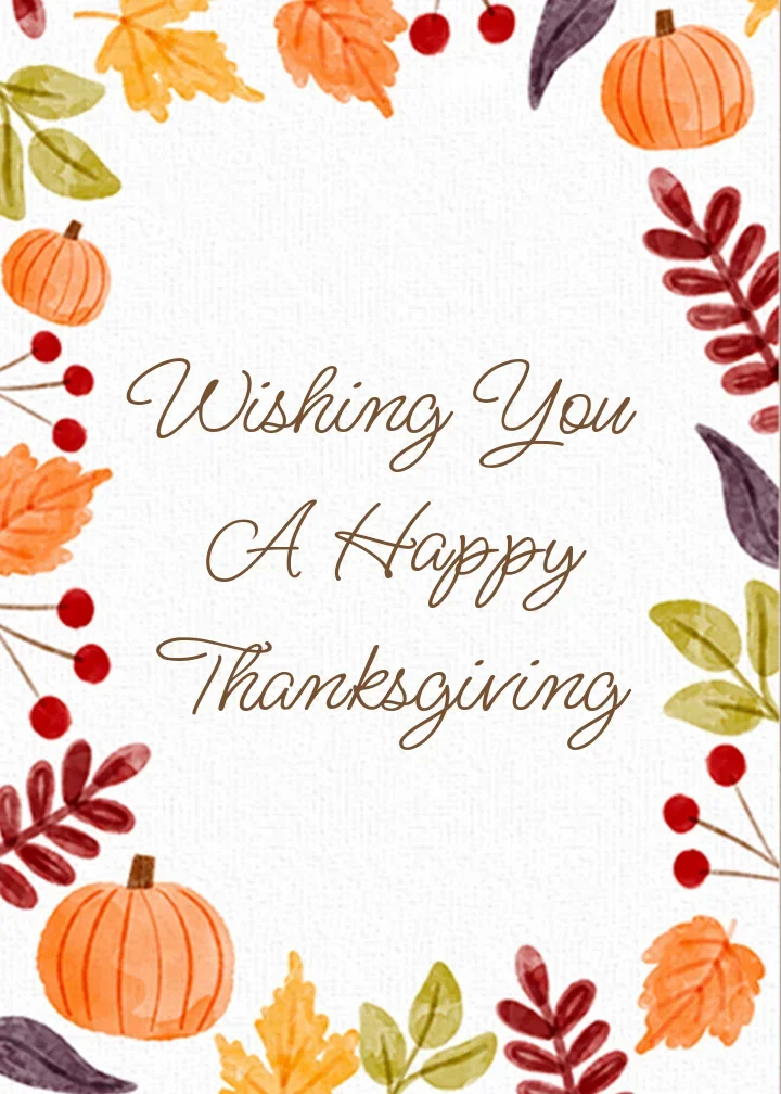 Autumn Leaves Thanksgiving card image