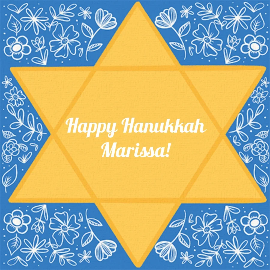 Star of David Floral card image