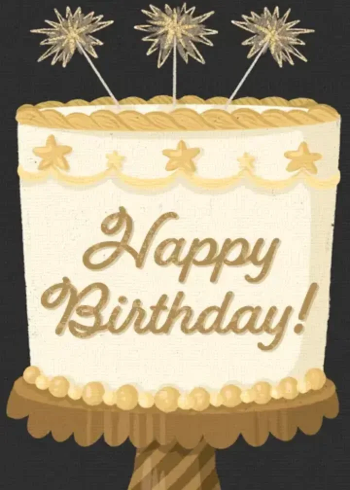 Happy New Year's Birthday card image