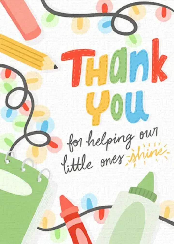  Little Ones Thank You card image