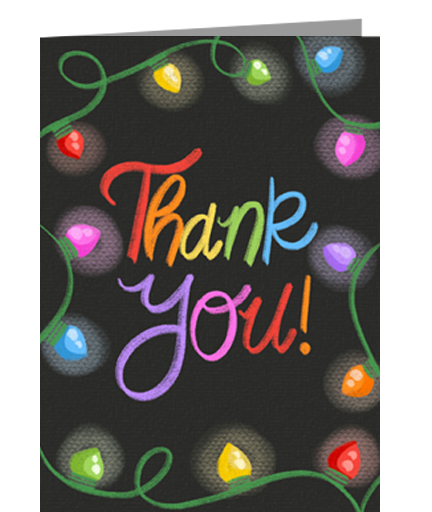 Holiday Lights Thanks eCard