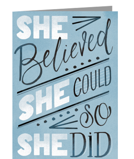 She Believed eCard